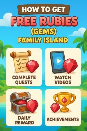 How to Get Free Rubies (Gems) Family Island
