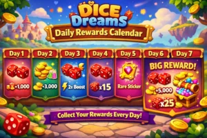 Dice Dreams Daily Rewards Calendar